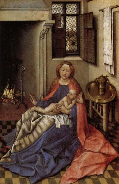 Madonna and Child Befor a Fireplace, Robert Campin